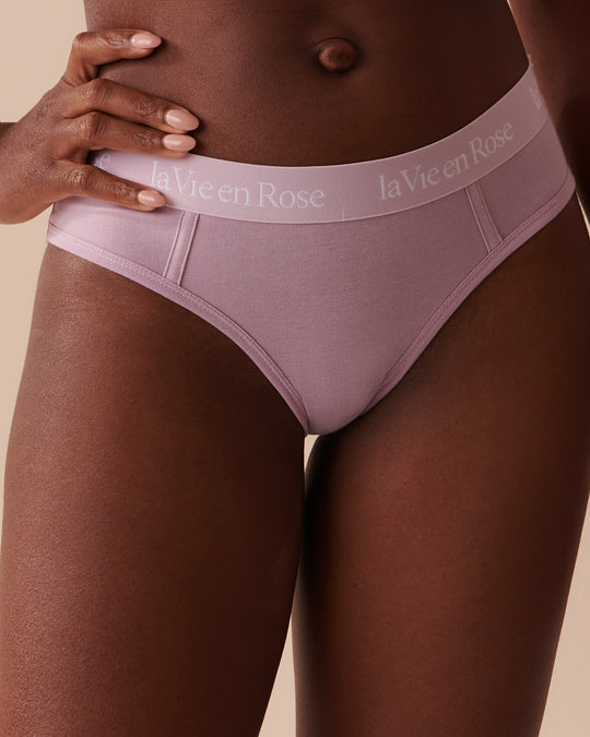 Cotton And Logo Elastic Band Bikini Panty
