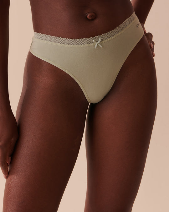 Super Soft Lace Detail Thong Panty