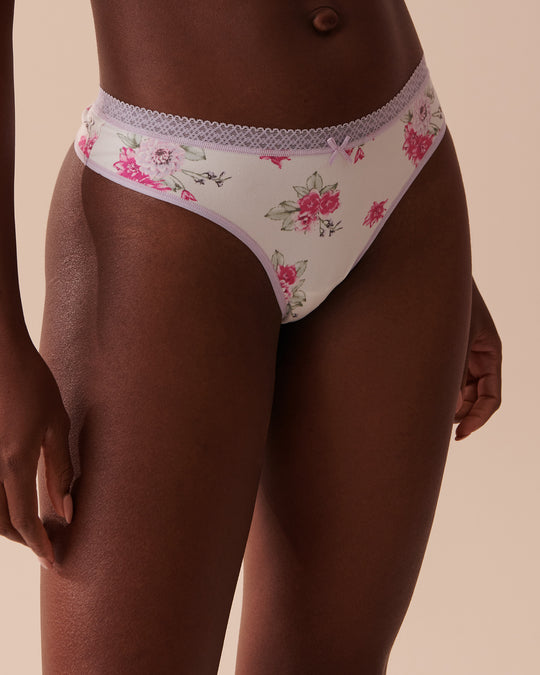 Super Soft Lace Detail Thong Panty