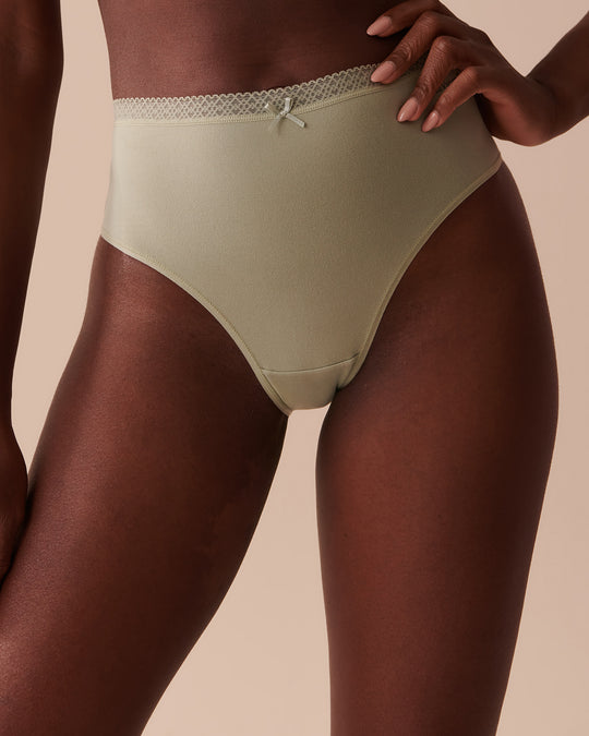 Super Soft Lace Detail High Waist Bikini Panty