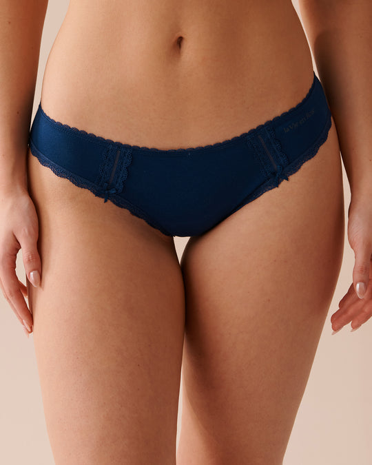 Cotton And Lace Detail Bikini Panty