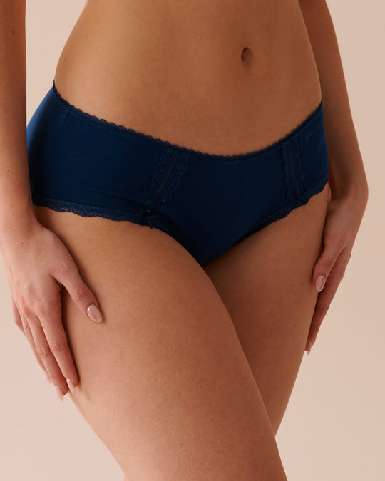 Cotton And Lace Detail Hiphugger Panty