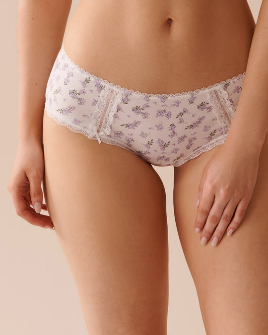Cotton And Lace Detail Hiphugger Panty