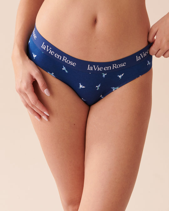 Cotton And Logo Elastic Band Bikini Panty
