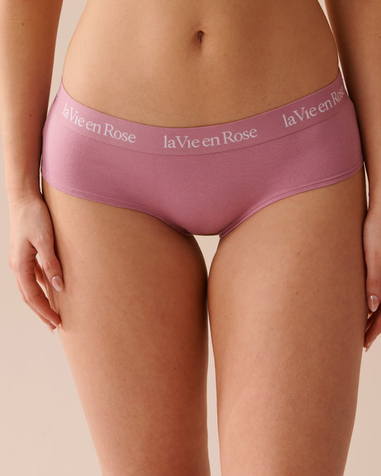 Cotton And Logo Elastic Band Hiphugger Panty