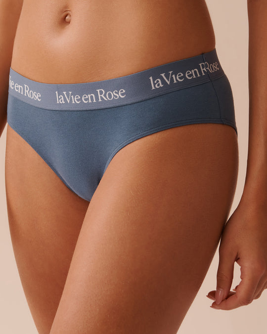 Cotton and Logo Elastic Band Bikini Panty