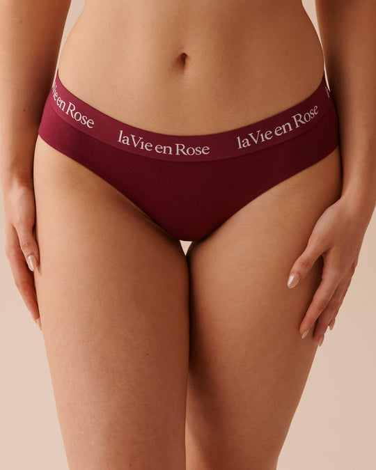 Cotton and Logo Elastic Band Bikini Panty