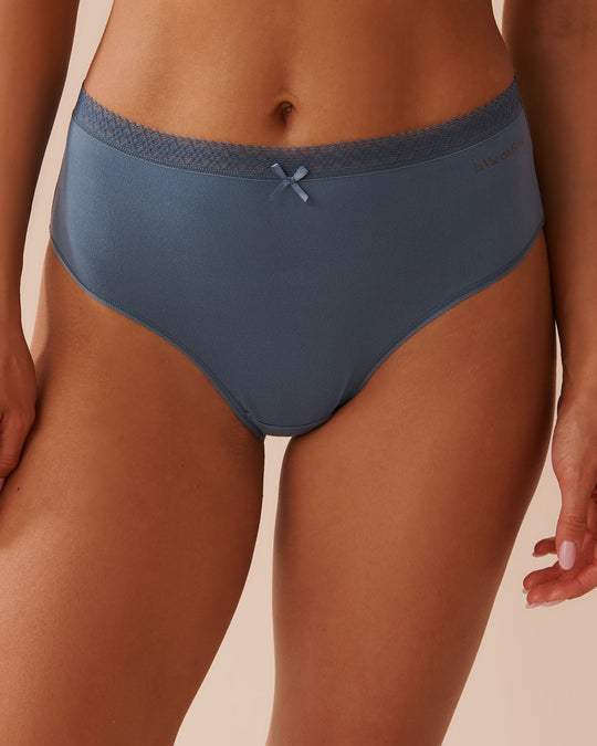 Super Soft Lace Trim High Waist Bikini Panty