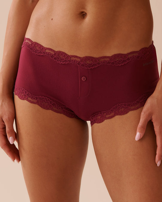 Super Soft Lace Trim Boyleg Panty