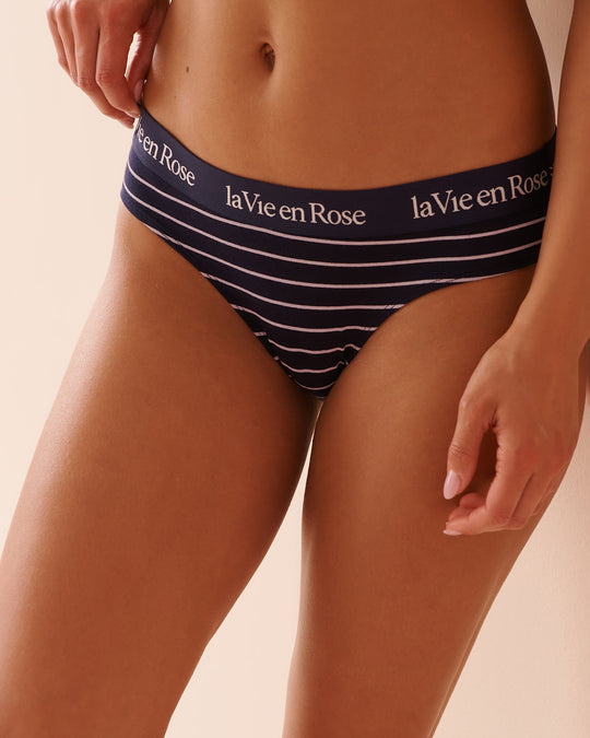 Cotton and Logo Elastic Band Bikini Panty