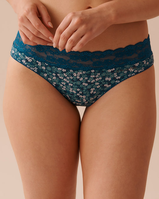 Cotton and Lace Band Bikini Panty