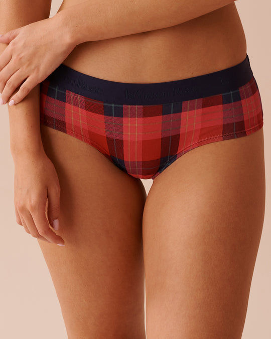 Cotton and Logo Elastic Band Hiphugger Panty