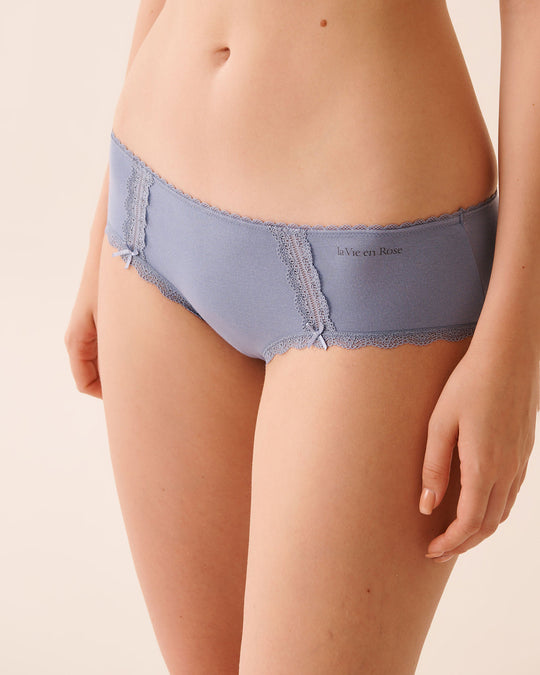 Cotton and Lace Detail Hiphugger Panty