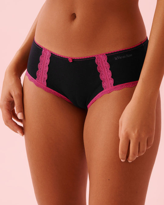 Cotton and Lace Detail Hiphugger Panty