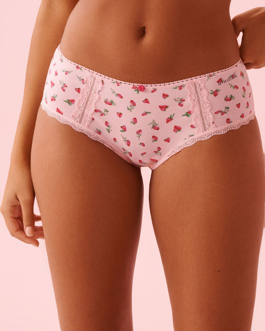 Cotton and Lace Detail Hiphugger Panty