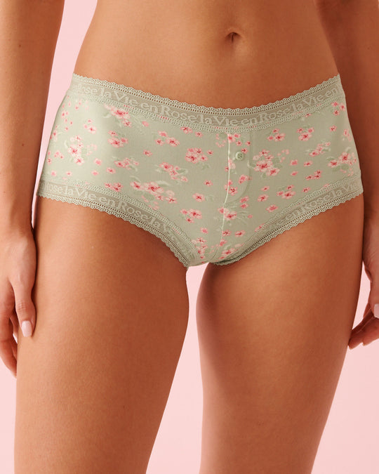 Super Soft Lace Trim Boyshort Panty