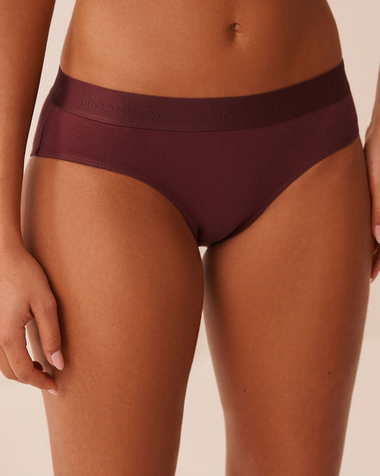 Cotton and Logo Elastic Band Bikini Panty