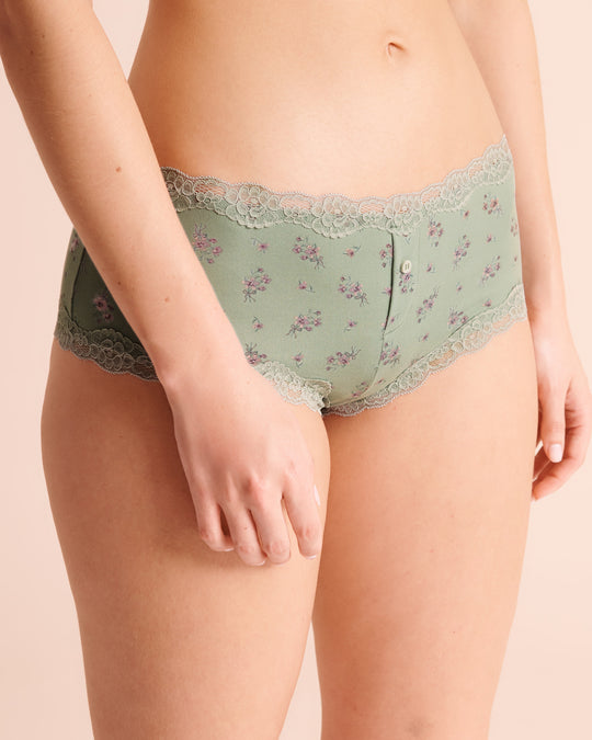Super Soft Lace Trim Boyshort Panty