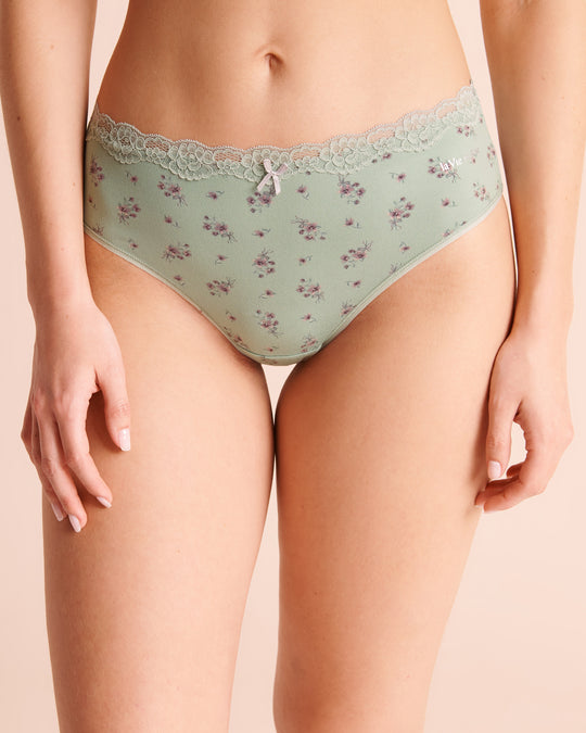 Super Soft Lace Trim High Waist Bikini Panty