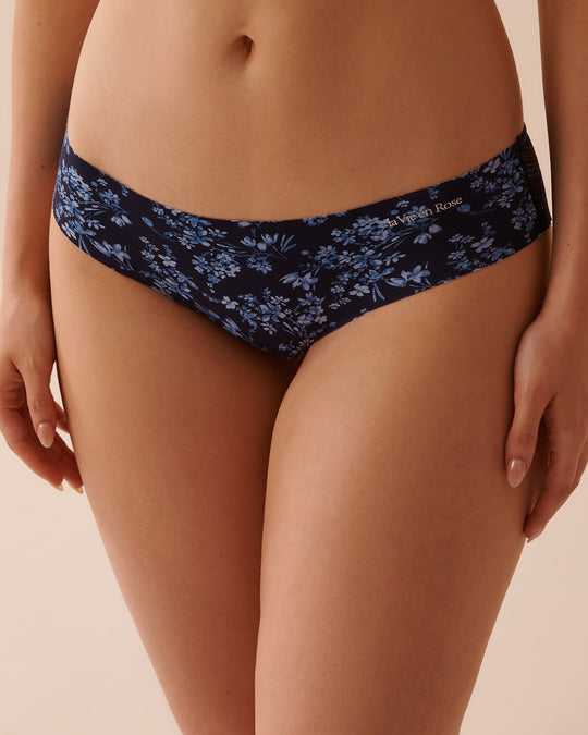 Microfiber and Lace Back Cheeky Panty