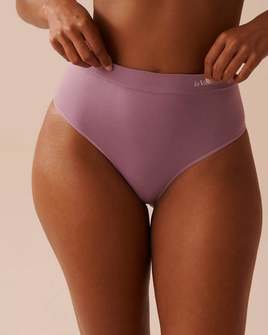 Seamless Fabric High Waist Thong Panty
