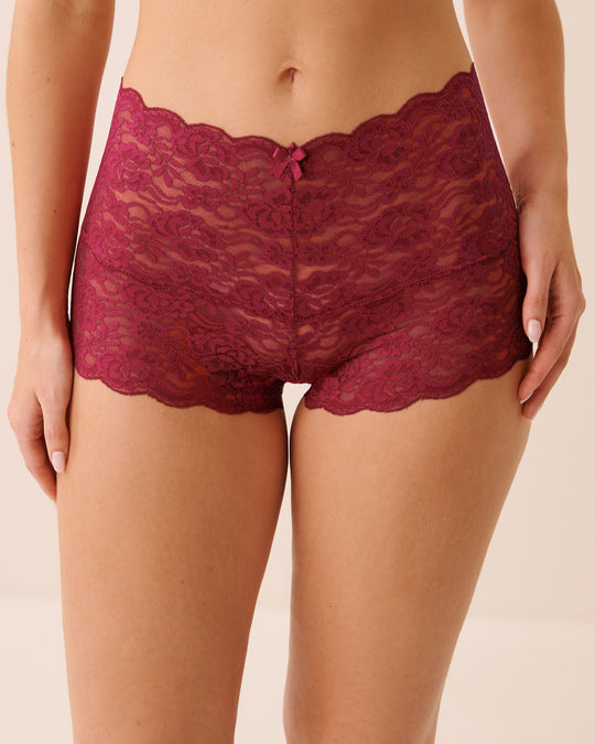 Lace High Waist Boyshort Panty