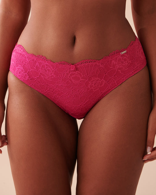 Microfiber And Lace Sleek Back Bikini Panty