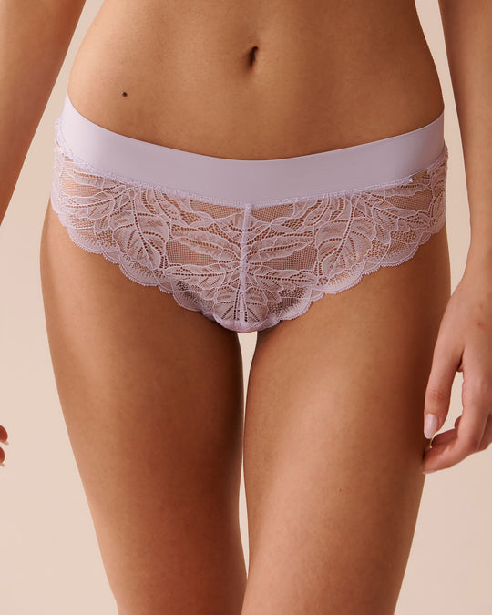 Microfiber And Lace Cheeky Panty