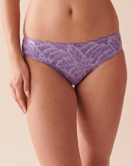Microfiber And Lace Sleek Back Bikini Panty