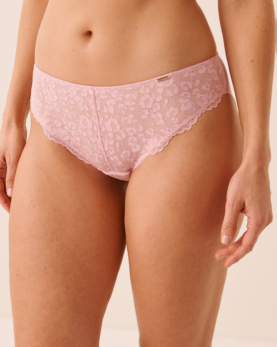 Cut-out Lace & Mesh Bikini Panty