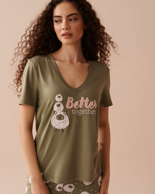 Sheep Print Super Soft T-shirt