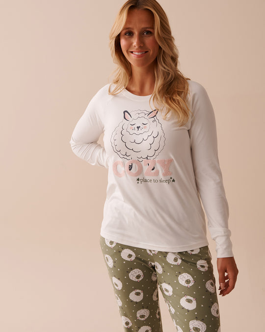 Sheep Print Super Soft Long Sleeve Shirt