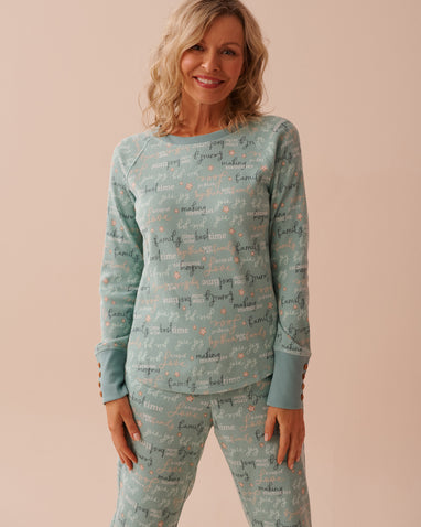 قميص بأكمام طويلة بتصميم شتوي مع خياطة وافل – La Vie En Rose