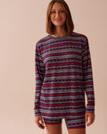 Fair Isle Print Super Soft Long Sleeve Shirt | La Vie en Rose KSA