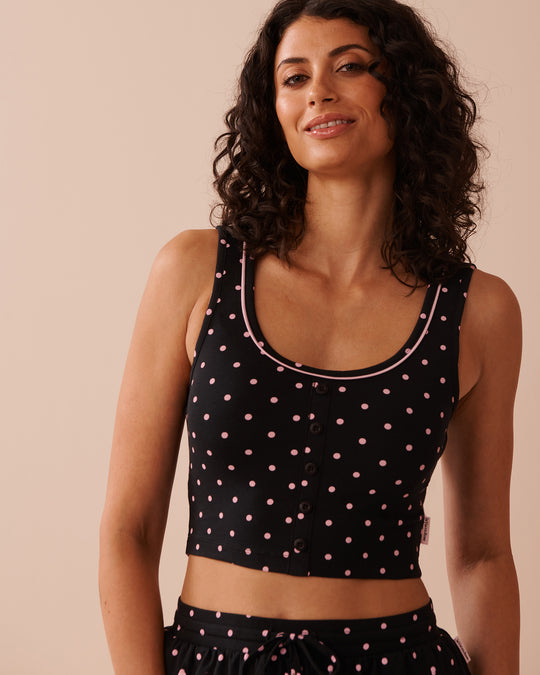 Button Detail Cotton Crop Cami | La Vie en Rose KSA