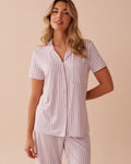 Lavender Stripe Super Soft Button-down Shirt | La Vie en Rose KSA