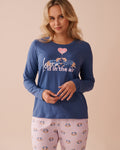 Dog Print Super Soft Long Sleeve Shirt | La Vie en Rose KSA