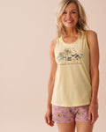 Bee Print Cotton Scoop Neck Cami | La Vie en Rose KSA