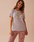 Sunflower Print Crew Neck T-shirt | La Vie en Rose KSA