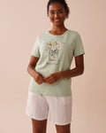 Bee Print Cotton Crew Neck T-shirt | La Vie en Rose KSA