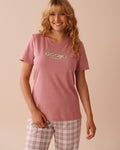 Sunflower Print Cotton Crew Neck T-shirt | La Vie en Rose KSA