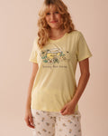 Bee Print Cotton Crew Neck T-shirt | La Vie en Rose KSA