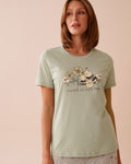 Bee Print Cotton Crew Neck T-shirt | La Vie en Rose KSA