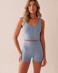 Button Detail Cotton Crop Cami| La Vie En Rose KSA