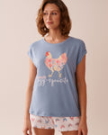 Chicken Print Super Soft T-shirt| La Vie En Rose KSA