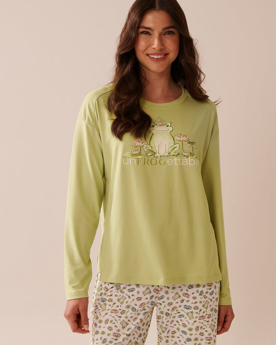 Frog Print Super Soft Long Sleeve Shirt