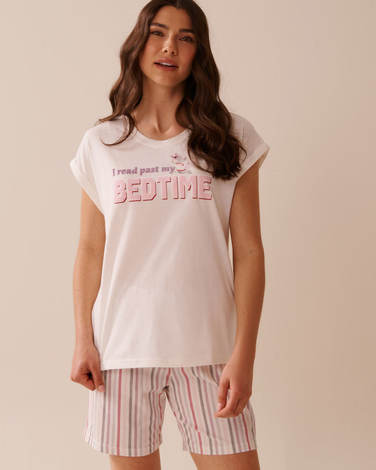 Mouse Print Cotton Crew Neck T-shirt