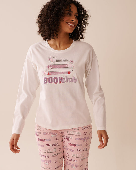 قميص بأكمام طويلة قطني بطبعة فأر