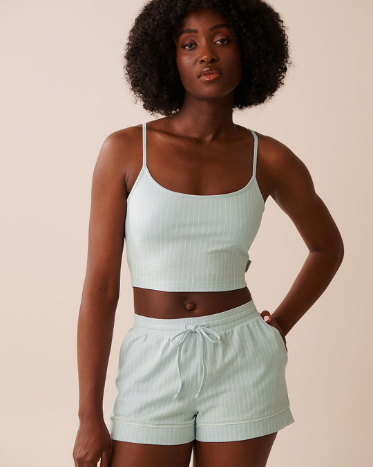 Cotton Crop Cami with Shelf Bra