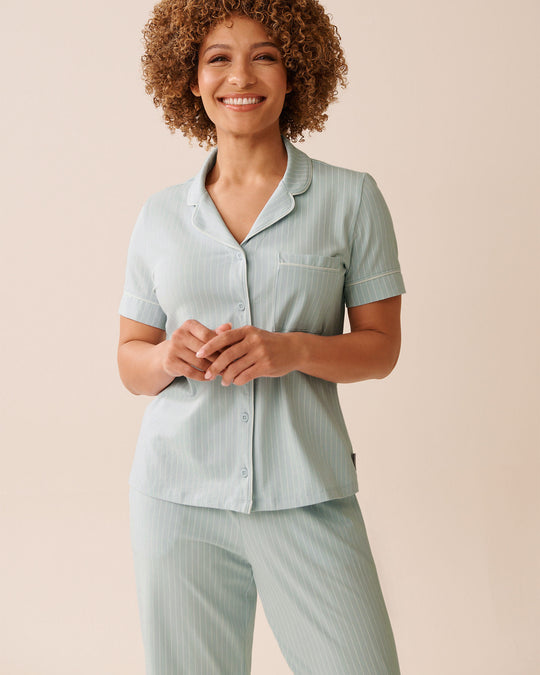 Cotton Short Sleeve Button-down Shirt